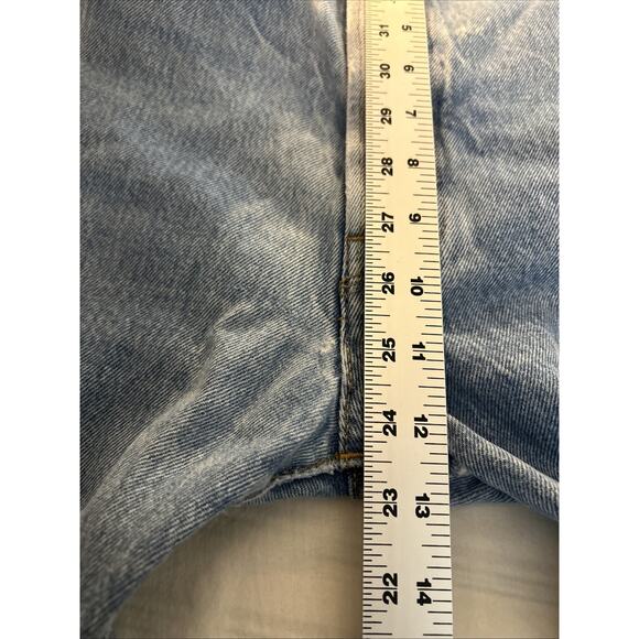 Levi's 501 Mens Straight Leg Slouchy Jeans Size 42 Blue Light Wash Button Fly - Picture 4 of 11